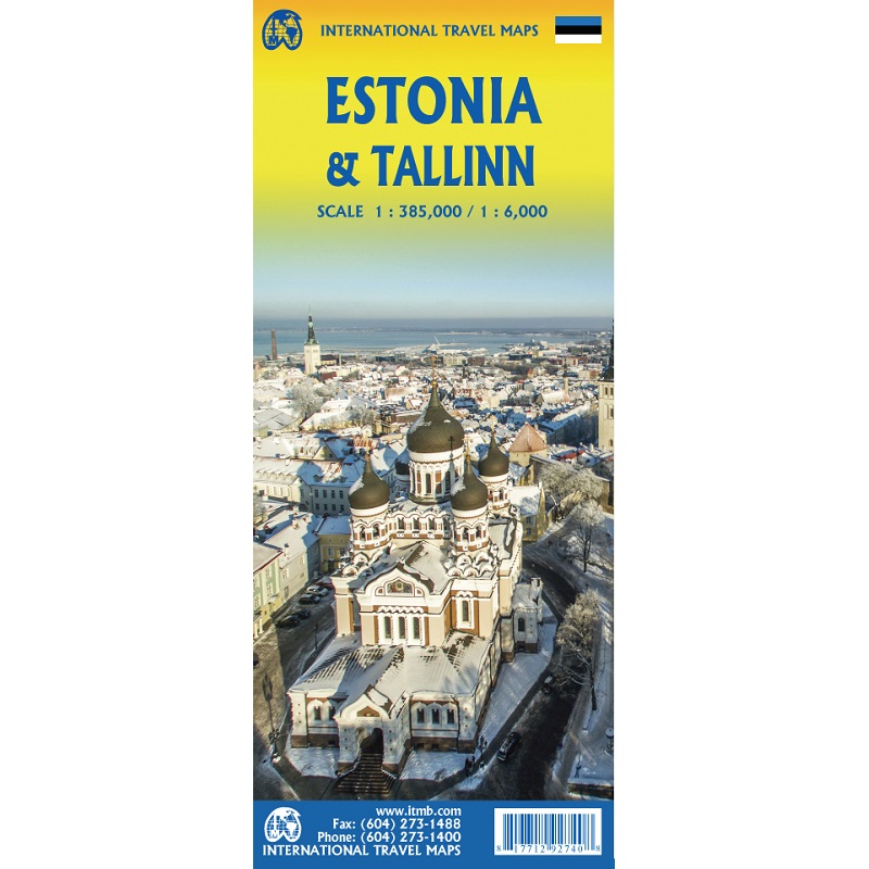 Estonia & Tallinn Travel Reference Map
