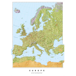Europe Environmental Wall Map