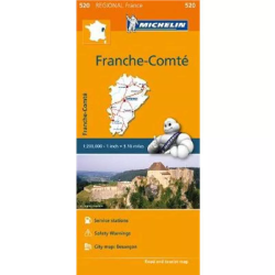 Franche-Comte Regional France Road Map 520