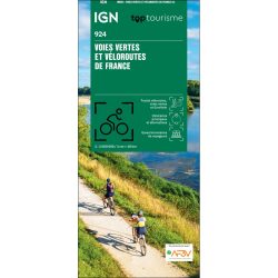 Greenways and Cycle Routes of France Map