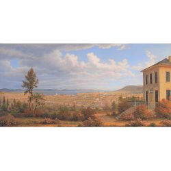 Hobart Town, taken from the garden where I lived Print, 1832 - John Glover