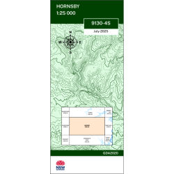 Hornsby 1:25k NSW Topo Map 9130-4S