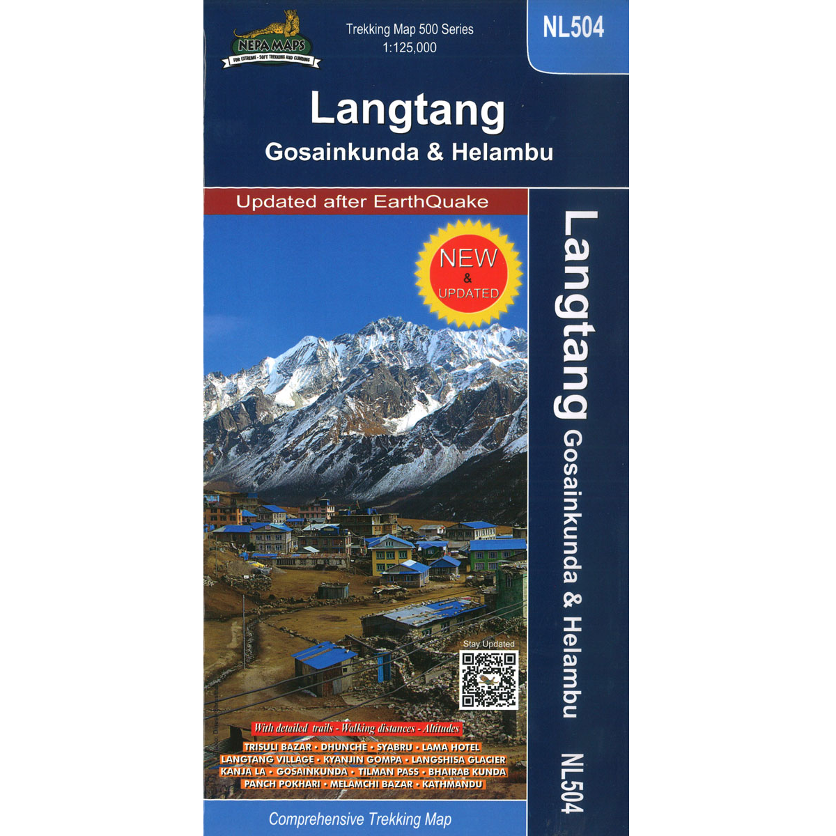 Langtang Gosainkunsa & Helambu Nepal Trekking Map (NL504)