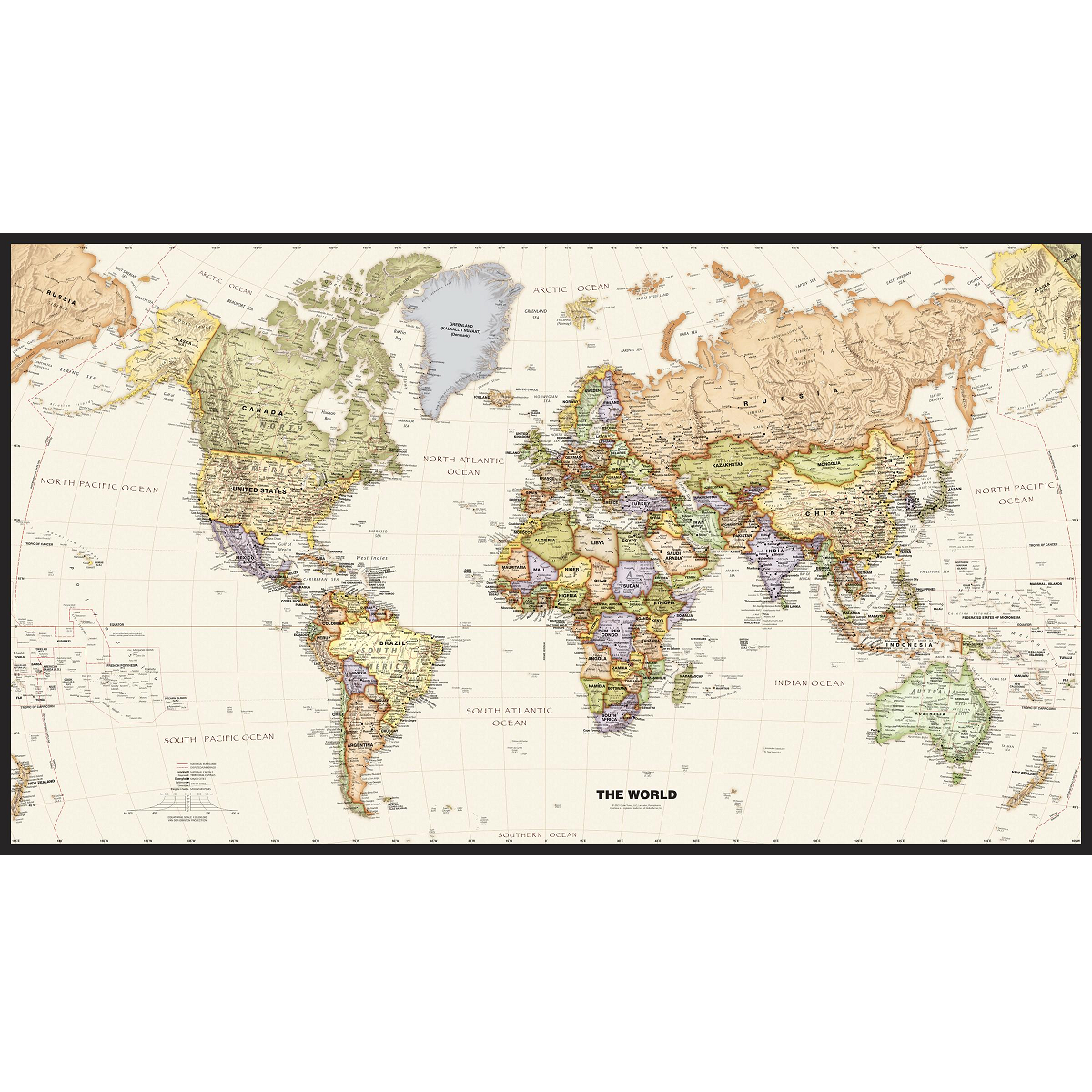 Legacy World Wall Map - large