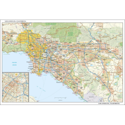 Los Angeles Wall Map