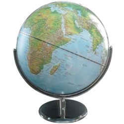30cm Blue Ocean Physical Globe, Silver Base