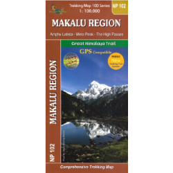 NP102 Makalu Trekking Map, Nepal