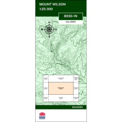 Mount Wilson 1:25k NSW Topo Map 8930-1N