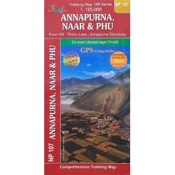 NP107 Annapurna, Naar & Phu Trekking Map, Nepal