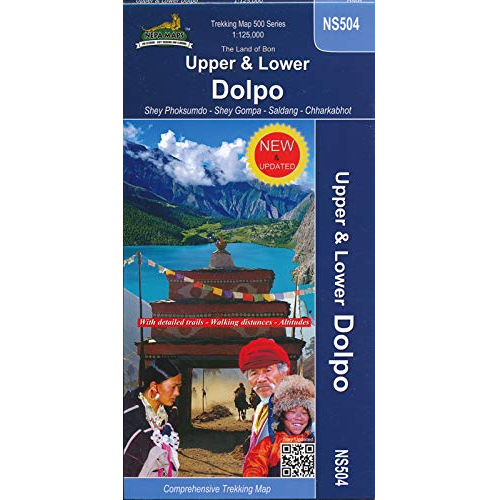NS504 Upper & Lower Dolpo Nepal Trekking Map