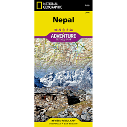 Nepal Adventure Travel Map 3000