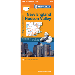 New England & Hudson Valley USA Map 581