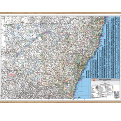 New South Wales State Wall Map
