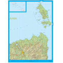 North East Tasmania Map - Flat