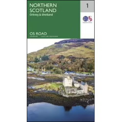 Northern Scotland Orkney & Shetland Road Map - OS Road 1
