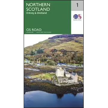 Northern Scotland Orkney & Shetland Road Map - OS Road 1