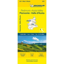 Piedmont,  Aosta Valley Region Italy Map 351