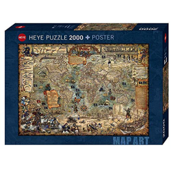 Map Art 'Pirate World' 2000pc Puzzle