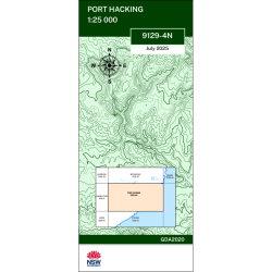 Port Hacking 1:25k NSW Topo Map 9129-4N