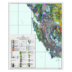 Geology Tasmania South West 1:250,000 Wall Map