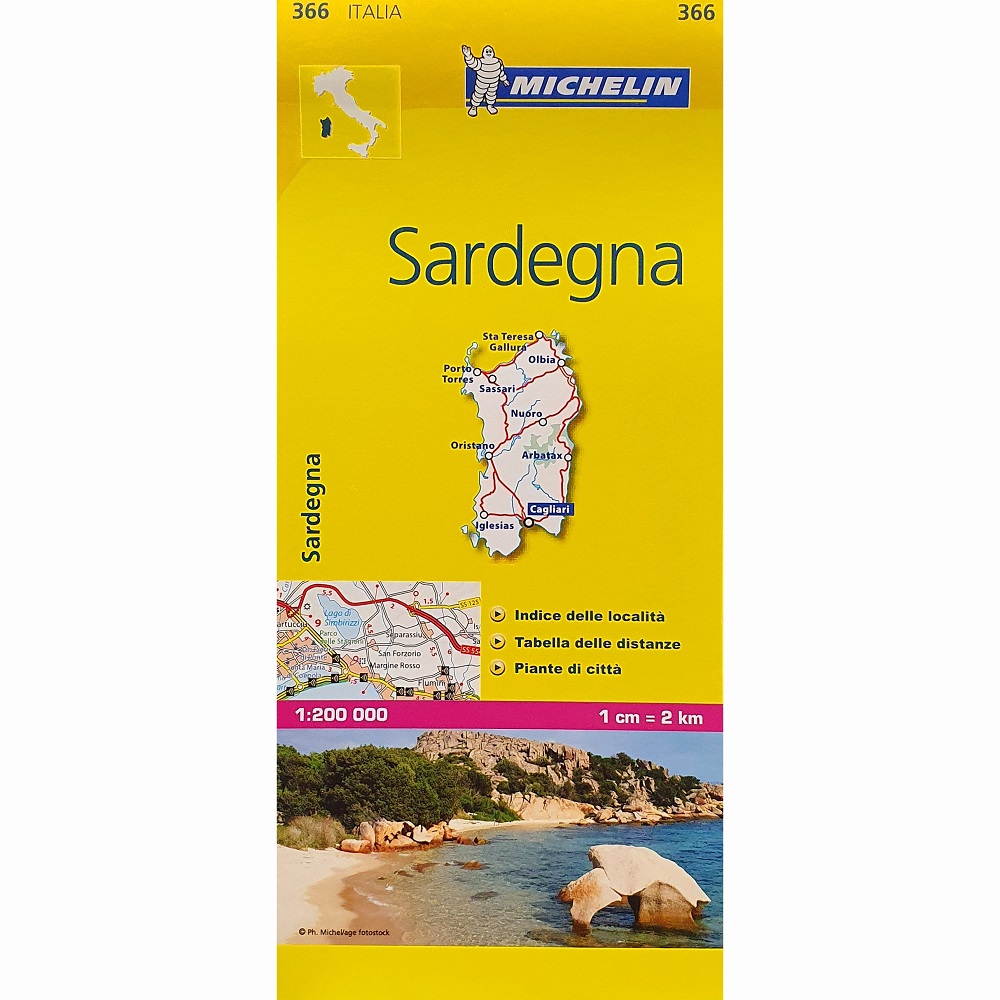 Sardinia Italy Regional Map 366