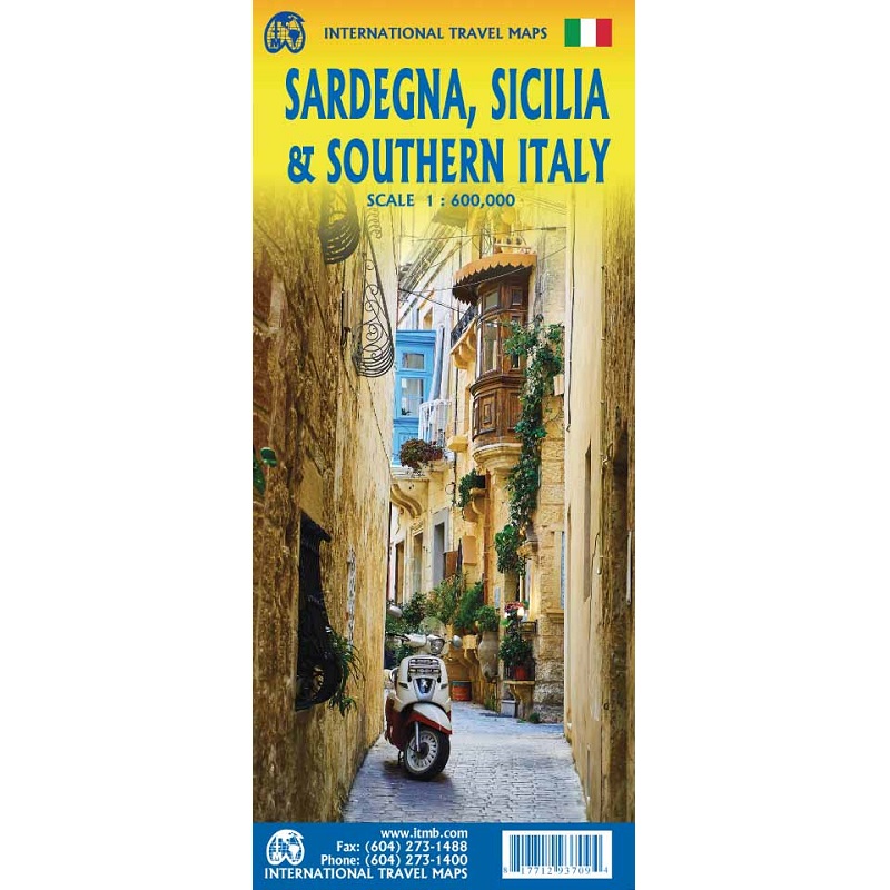 Sardinia, Sicily and Southern Italy Travel Map