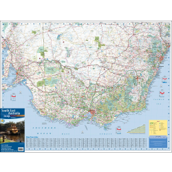 South East Australia Wall Map