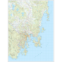 South East Tasmania Topographic Map (Flat)