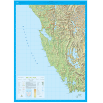 South West Tasmania Map - Flat