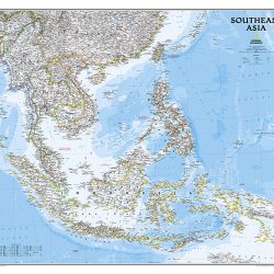 South East Asia Classic Wall Map