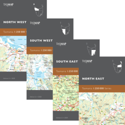 Tasmanian 1:250,000 Laminated Map Pack