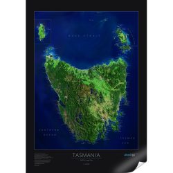 Tasmania Satellite Image Print