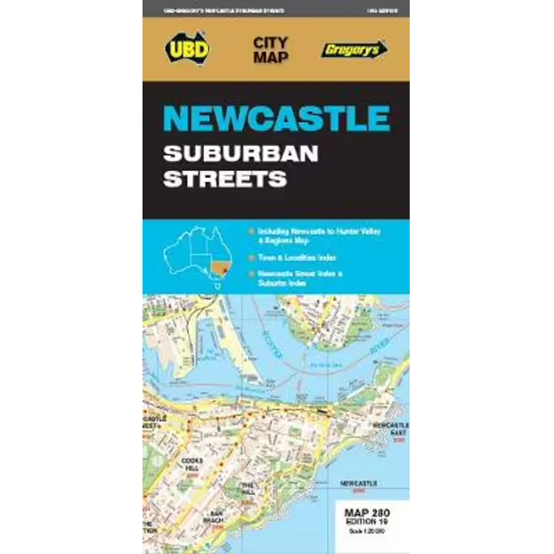 Newcastle Suburban Streets Map 280
