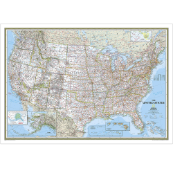 USA Classic Wall Map (Poster Sized)