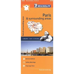 Paris & Surrounding Areas Regional France Road Map 514
