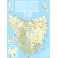 Tasmania Visitors Map - Flat
