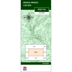 Wagga Wagga 1:25k NSW Topo Map 8327-1N