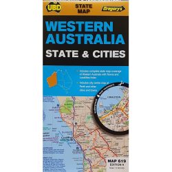 Western Australia State & Cities Map 619