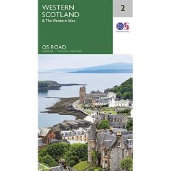 Western Scotland & Western Isles Road Map - OS Road Map 2