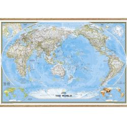 World Classic Pacific Centred Wall Map 186 x 122cm With Hangers