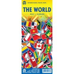World & Flags Travel Reference Map