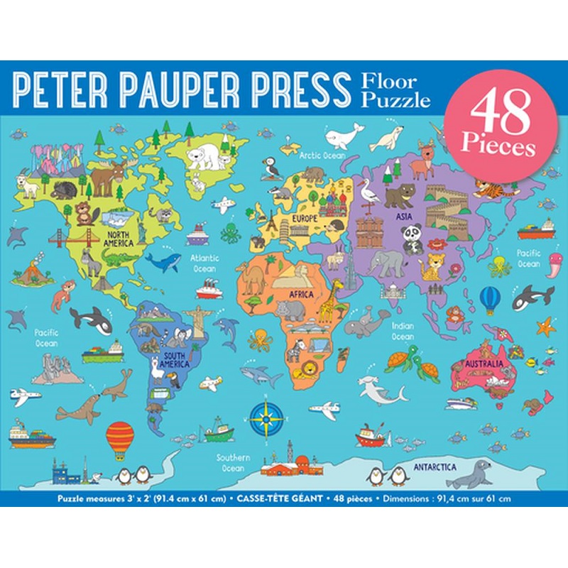 World Map Floor Puzzle