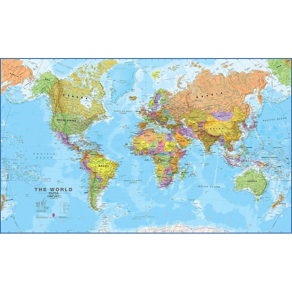 World Wall Map – Political, 197 x 117cm