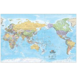 World Political Pacific Centred Wall Map
