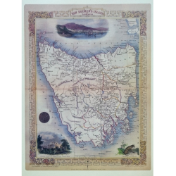 Van Diemen's Island Tasmania 1851 Print