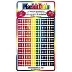 Assorted Colour Mark-It Dot Stickers 1/8"