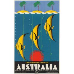 Great Barrier Reef Vintage Travel Poster
